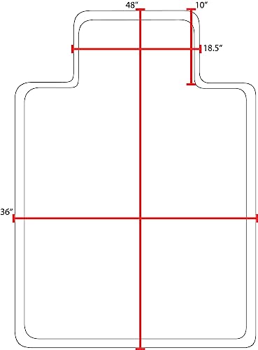 Romig Clear Carpet Office Chair Mat (36×48″) – Anti-Slip Gripper Surface with Lip, Durable 2.2 mm Desk Chair Floor Protector - size: Carpet Chair Mat