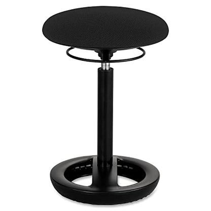 Safco Twixt Active Movement Seating Chair, Ergonomic Support, Adjustable Height, Black Mesh - color: Black, style: Desk Height
