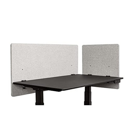 Stand Up Desk Store ReFocus Clamp-on Acoustic Desk Divider Privacy Panel that Reduces Noise and Visual Distractions (Cool Gray, 23.6" x 23.6") - color: Cool Gray, size: 24" X 24"