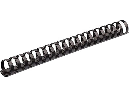 Fellowes Plastic Comb Binding Spines, 1 1/2 Inch Diameter, Black, 340 Sheets, 50 Pack (52368)