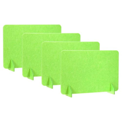 PATIKIL Desk Divider, 4 Set 24 x 16 Inch Acoustic Freestanding Desk Divider Desk Privacy Panel with 8 Pcs Support Feet for Library Office Workstation,Green - color: Green
