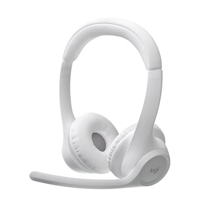 Logitech Zone 300 Wireless Bluetooth Headset with Noise-Canceling Microphone, Compatible with Windows, Mac, Chrome, Linux, iOS, iPadOS, Android – Off-White (Renewed) - color: Off White