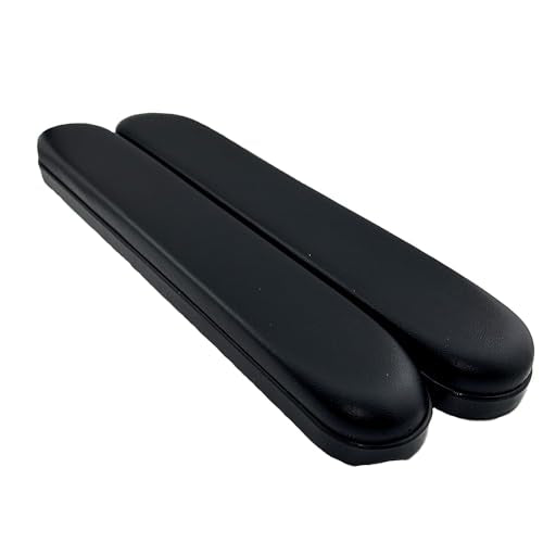 AlveyTech Heavy Duty Black 14" Full Length Padded Vinyl Armrest Pad for Wheelchair (Set of 2) - Replacement Comfortable Pads with Four Mounting Screws for Invacare & Drive Medical Wheelchairs