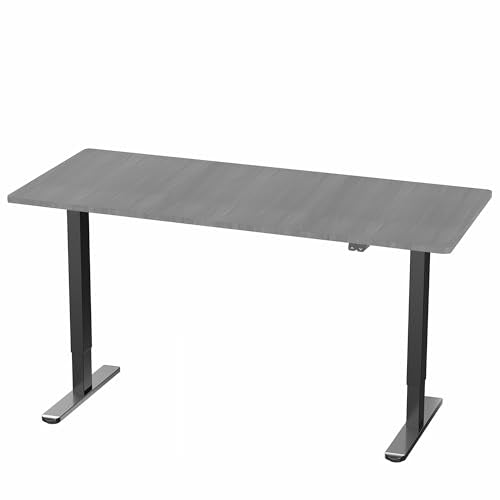 VIVO Dark Gray 60 x 30 in Standing Desk, DESK-KIT-0B6G - color: Dark Gray Top / Black Frame, size: 60 x 30 inch