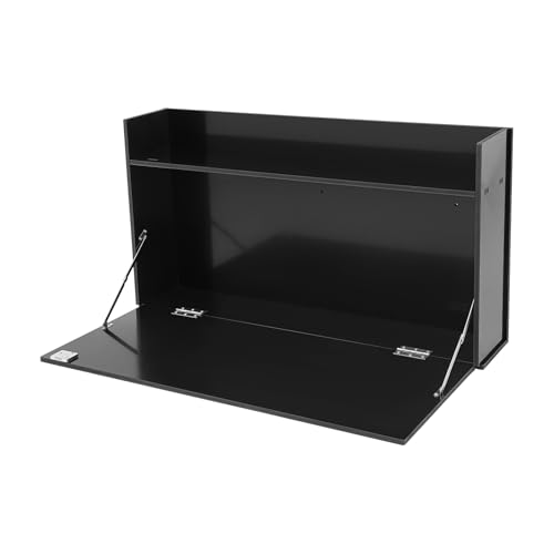 Wall Mounted Desk, Modern Floating Computer Desks with Keyboard Tray, Lockable Fold Down Wall Desk Space Saving Table Workstation for Bedroom Study Room Small Space(White)