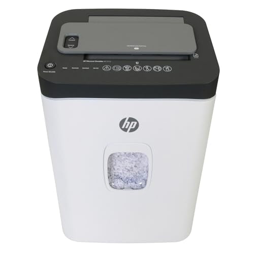 HP - Micro Cut Paper Shredder, 12-Sheet Manual, 150-Sheet Auto Feed | Micro Cut High Security Shredding, Auto Feed And Manual Capacity, Continuous Performance, Large Capacity, Rolling Casters - size: 150 Sheet
