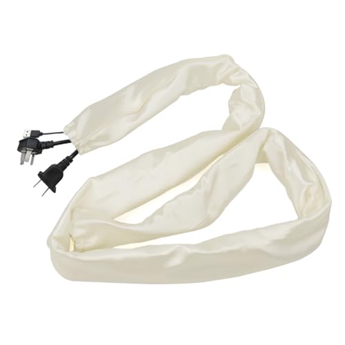 2 Pack Satin Fabric Cord Cover Wire Cord Cover for Lamps Light Fixtures Lighting Wires Cable Management Hides Cables 6 Feet and 4 Feet Cable Sleeve