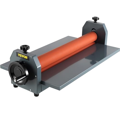 VEVOR 29.5 Inch Cold Laminator Machine 10mm Manual Vinyl Photo Film Cold laminator Hand Crank Pressure Cold Roll laminator(29.5 Inch) - size: 29.5 inch