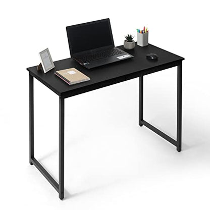 CAPHAUS 40 Inch Small Computer Desk for Home Office, Gaming & Small Spaces - Compact Black Writing Desk, Easy Assembly, 220 lbs, P2 Board - size: 40 inch
