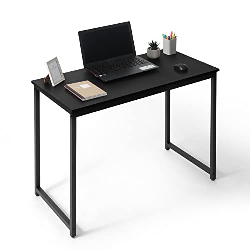 CAPHAUS 40 Inch Small Computer Desk for Home Office, Gaming & Small Spaces - Compact Black Writing Desk, Easy Assembly, 220 lbs, P2 Board - size: 40 inch