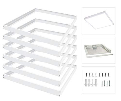 6 Pack 2x2 Surface Mount Kit for LED Flat Panel Light - Aluminum 24x24 inch Ceiling Frame Kit, Not Include LED Panel Light - size: 2x2 - 6 Pack
