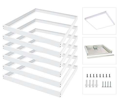 6 Pack 2x2 Surface Mount Kit for LED Flat Panel Light - Aluminum 24x24 inch Ceiling Frame Kit, Not Include LED Panel Light - size: 2x2 - 6 Pack