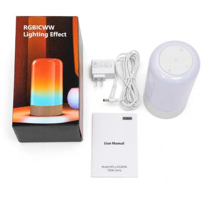RGBICWW Smart Table Lamp, Touch Bedside Lamp with App Control, LED Desk Lamp with Music Sync, 30+ Scenes & 16M Colors, Color Changing Lamp for Bedroom Living Room Gaming Dimmable Night Light, White - color: White