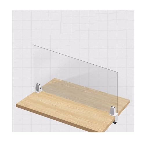 Freestanding Desk Privacy Divider, Clear Desktop Plastic Panel, Clamp On Acrylic Divider Sneeze Guard Partition Shield for Offices, Schools(40X80CM) - size: 40X80CM