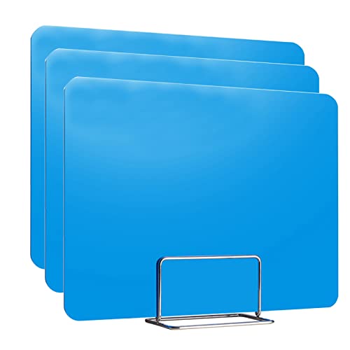 Student Desk Dividers Lightweight Privacy Partitions Blue 3Pack Study for School & Office Perfect Focus During Exams (40 x 60 cm) - color: Blau, size: 40x60cm/15.7x23.6inch