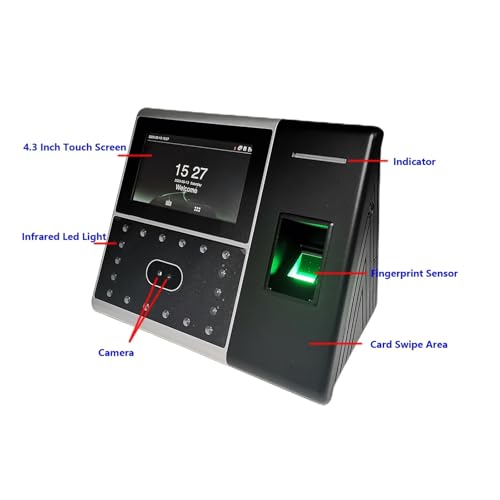 WiFi Biometric Face Attendance System Fingerprint Employee Attendace Management Electronic Time Clock Device for Small Businesses,