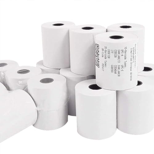 OausTect 2 1/4 x 85 Thermal Paper Rolls, Thermal Receipt Printer Paper for Credit Card Machine, Cash Register, POS (100 Rolls) - size: 2 1/4" x 85', style: 100 rolls