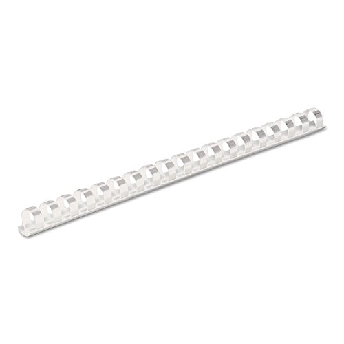Fellowes 52371, Plastic Combs - Round Back, 3/8", 100 pack, White - color: White