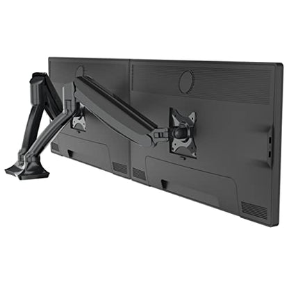 Progressive Desk Dual Gas Spring Monitor Mount Stand - Fits 10"-27" Monitors - ±180° Monitor Rotation - Arm Holds Up to 20 lbs per Arm - style: Dual 10"-27"
