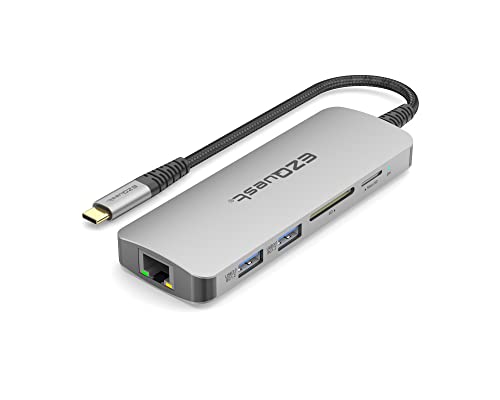 USB-C Hub Docking Station 10 in 1 with 4K HDMI 60Hz, 1 GBS Ethernet, 2 USB C Gen 2 10Gbs, 1 PD 3.0, 2 USB-A 3.0, Audio Ports, SD/Micro SD, Compatible with USB Type C/Thunderbolt Computers - style: 10 in 1 - Gen 2