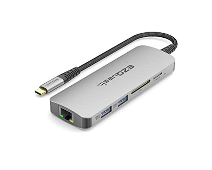 USB-C Hub Docking Station 10 in 1 with 4K HDMI 60Hz, 1 GBS Ethernet, 2 USB C Gen 2 10Gbs, 1 PD 3.0, 2 USB-A 3.0, Audio Ports, SD/Micro SD, Compatible with USB Type C/Thunderbolt Computers - style: 10 in 1 - Gen 2
