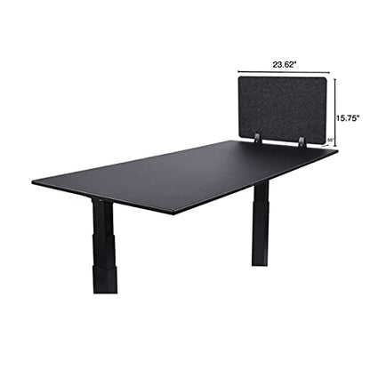 Stand Up Desk Store ReFocus Raw Clamp-On Acoustic Desk Divider Mounted Privacy Panel to Reduce Noise and Visual Distractions (Anthracite Gray, 23.6" x 16") - color: Anthracite Gray, size: 24" X 16"