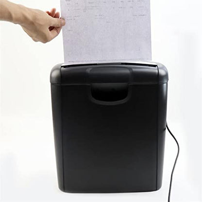 6 Cross-Cut Shredder Micro-Cut Paper Photo Portable Electric Silent A4 Office Home with 10L Capacity