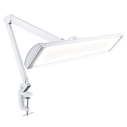 Neatfi Ultra 3,500 Lumens LED Desk Lamp w/Clamp, 26-Inch, Non-CCT (White) - color: White, size: 26-Inch Wide Shade