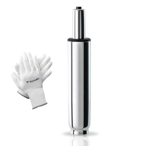 10-14 Inches Office Chair Cylinder Replacement, TOP-Activated - color: Polished Steel, size: 3.9‘’ Height Range