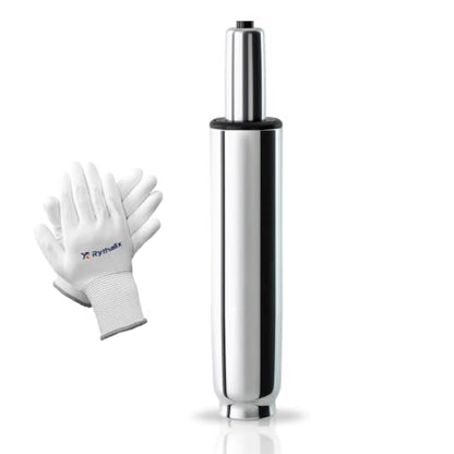 10-14 Inches Office Chair Cylinder Replacement, TOP-Activated - color: Polished Steel, size: 3.9‘’ Height Range