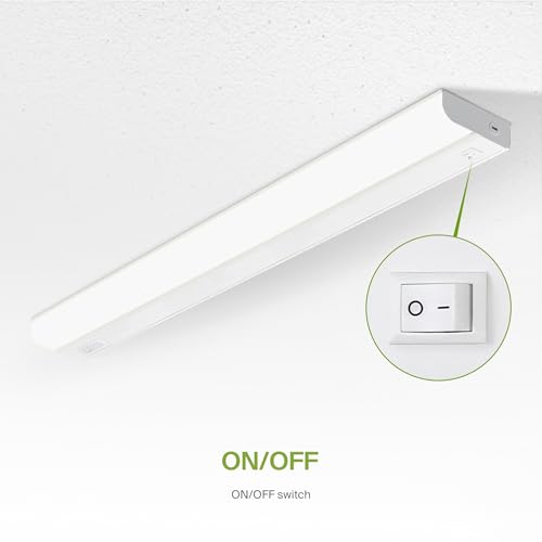 ASD LED Under Cabinet Lighting Hardwired, 32 Inch 16W 2700K-5000K Selectable, 1436LM, CRI90+, Direct Wire Linkable Under Counter Lights for Kitchen, Dimmable Under Cabinet Lights, White, UL, 12 Pack - color: 32 Inch White, size: 12 Pack