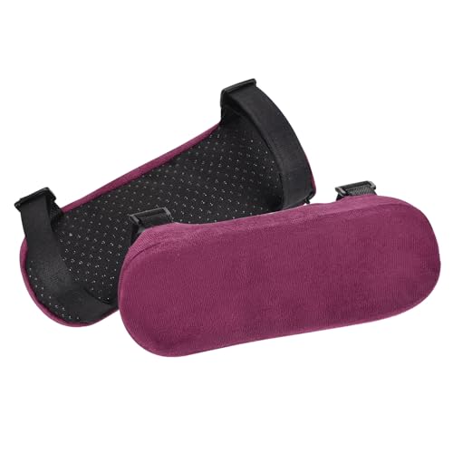PATIKIL Office Chair Arm Pads, 2 pcs Office Chair Arm Cover Soft Office Chair Armrest Pads Memory Foam Cotton Removable Washable for Desk Computer Gaming, Purple - color: Purple