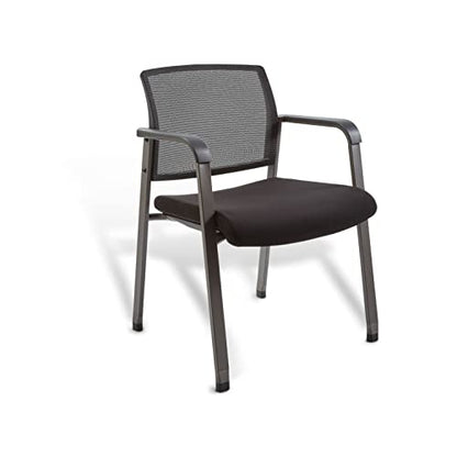 Union & Scale Guest & Reception Chair, Fabric, Black, 2-Pack | Comfortable seating for reception areas and everyday office use.