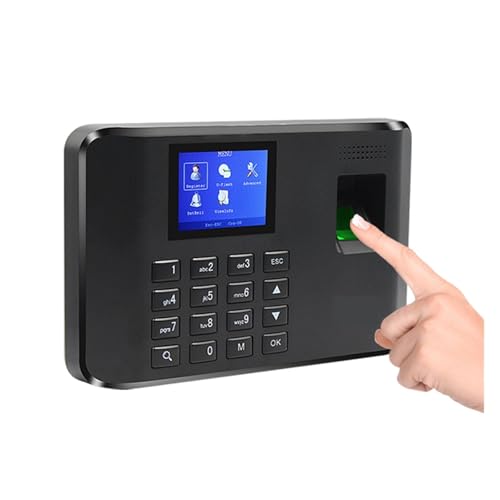 2.4" Screen Biometric Fingerprint Time Attendance System Time Clock USB Office Check-in Realand Time Clock in for Employees for Offices, Factories, Hotels, Schools and More