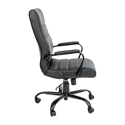 Flash Furniture High Back LeatherSoft Executive Office Chair, Black | 360° Swivel, Height Adjustable, Commercial Grade - color: Black Leathersoft/Black Frame