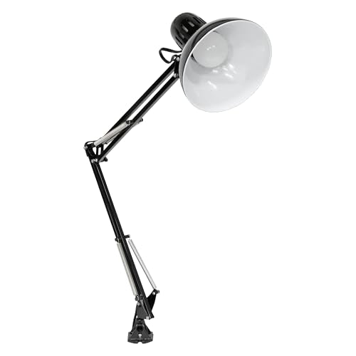 Studio Designs Swing Arm Lamp with 13-watt CFL Bulb, Black