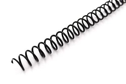Binditek Plastic Spiral Binding Coils, 10 mm, 4:1 Pitch, Black, 200 Pack - size: 10mm, style: 200P , Black