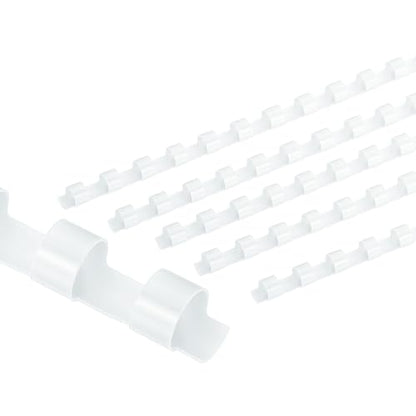 PATIKIL 8mm (5/16") Plastic Binding Combs, 50 Pcs 21 Rings Comb Binding Spines 40 Sheet Capacity Letter Size for Binding Paper Sheets, White - color: White, size: 8mm