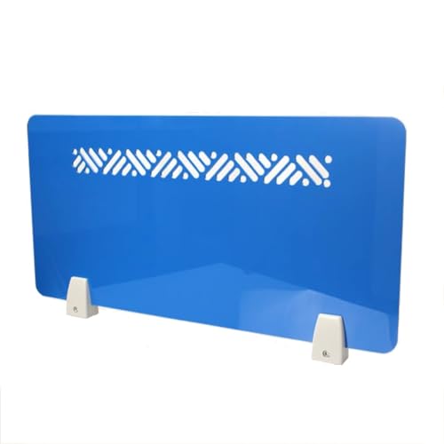 Freestanding Desk Privacy Divider, Sound Proof Dividers Shields for Student Desks and Panels Acrylic Cubicle Wall, Students Office Divider(Blue,80X3 - color: Blue, size: 80X30cm