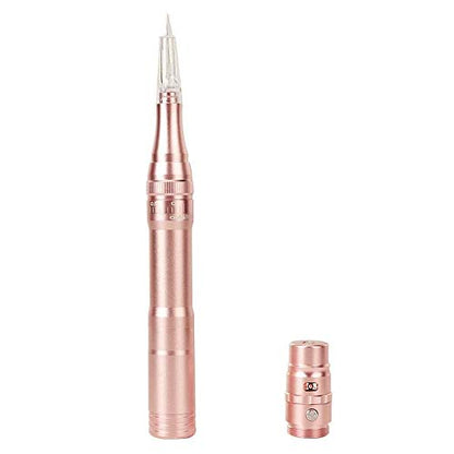 Permanent Makeup Rotary Tattoo Machine Eyebrow Pen Machine with 10PCS Needles For Eyebrows,Lips,Eyeliners B950b (Rose Gold) - color: Rose Gold