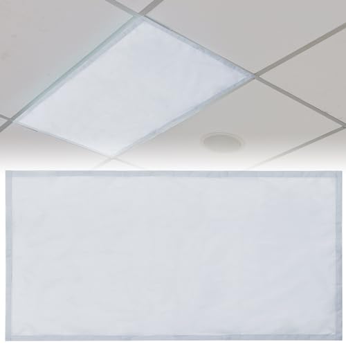 Patelai 4x2 Feet Light Covers for Classroom, Magnetic,Simple Gray Style | Sky Cloud Print for Office Decor, Drop Ceiling Compatible, 10 Magnets Included, Filters Harsh Fluorescent Lighting - style: Simple Gray Style