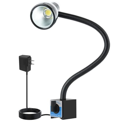 led work lights, IP65magnetic work light, 1200 lumen work lights for mechanics, magnetic base for milling machines, machine lights for workbenches and basements - style: magnetic work light