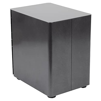Flash Furniture 3-Drawer Locking Mobile Filing Cabinet, Black - color: Black, style: Modern