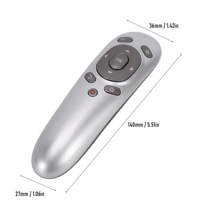 Wireless Presentation Clicker, Multifunctional 2.4G USB Ergonomic Remote Control Presenter, Plug and Play Design, for Laptop Computer