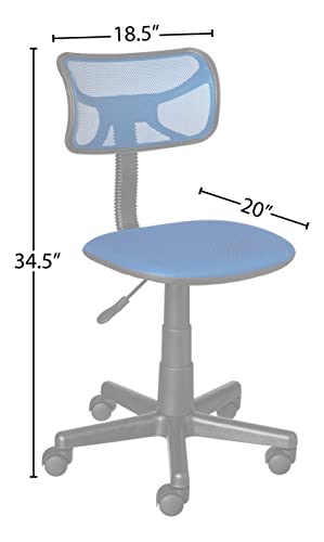 Urban Lifestyle Swivel Mesh Desk Chair, Royal Blue 21D x 21W x 33H in - color: Royal Blue