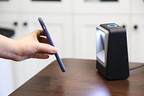 TEEMI TMSL-60 1D/2D Barcode Scanner, USB Hands-Free Desktop, Black - color: Black
