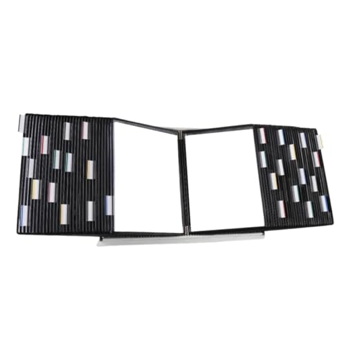 Tarifold Desktop Reference Organizer & Display System, 60 Double-Sided Pockets, 120 Sheet Capacity, Durable Steel Wire Frames, Letter Size, Made in France, Black - color: Black, size: 60 Pockets
