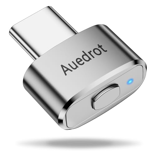 AUEDROT Mouse Jiggler USB-C Undetectable Mouse Jiggler Type C Mouse Mover with Switch Button, Automatic Mouse Wiggler with 2 Jiggle Modes, Plug & Play, Keep Computer/Laptop Awake, Silver - color: Silver
