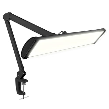 Neatfi 3,500 Lumens LED Desk Lamp, Dimmable, 26-Inch Shade, CCT (Black) - color: Black-2, size: 26-Inch Wide Shade