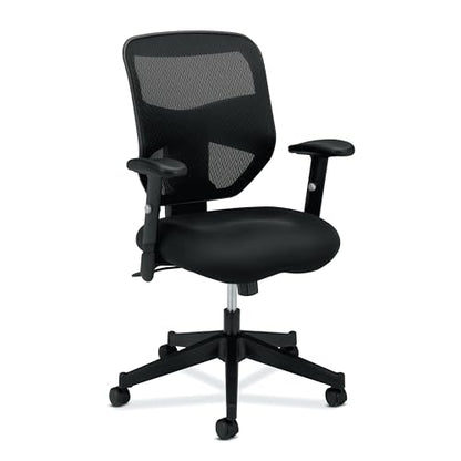 HON Prominent Ergonomic Office Chair, Adjustable Arms, Desk Chair, Black - color: Mesh Back - Standard Tilt